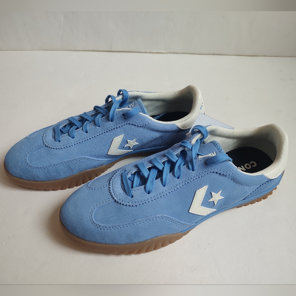 Converse Run Star Trainer OX Sneakers Blue White Lace Up Suede Low Top NWT 8